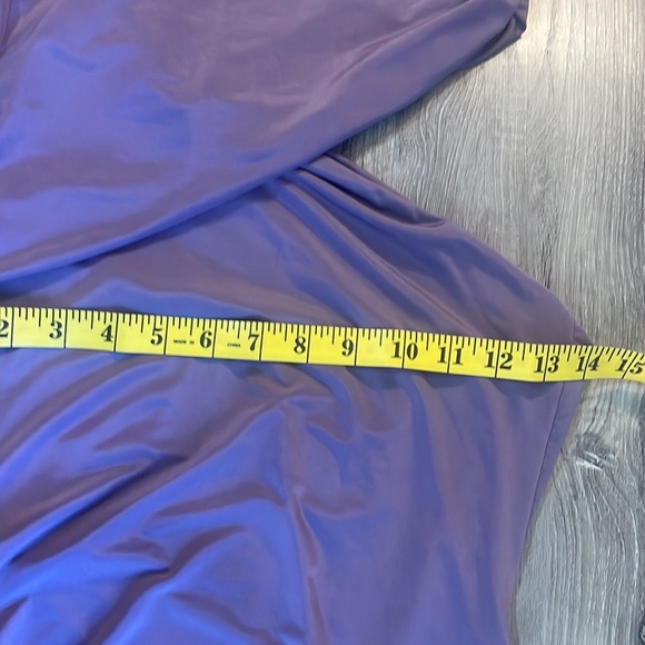 Cutout Detail Ruched Bodycon Dress Mauve Purple,one shoulder,mockneck, Large,NWT - Picture 7 of 11